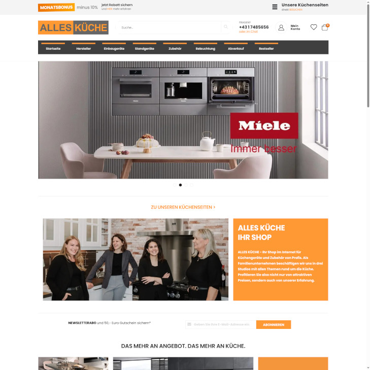 Magento Shop von Alles Küche GmbH
