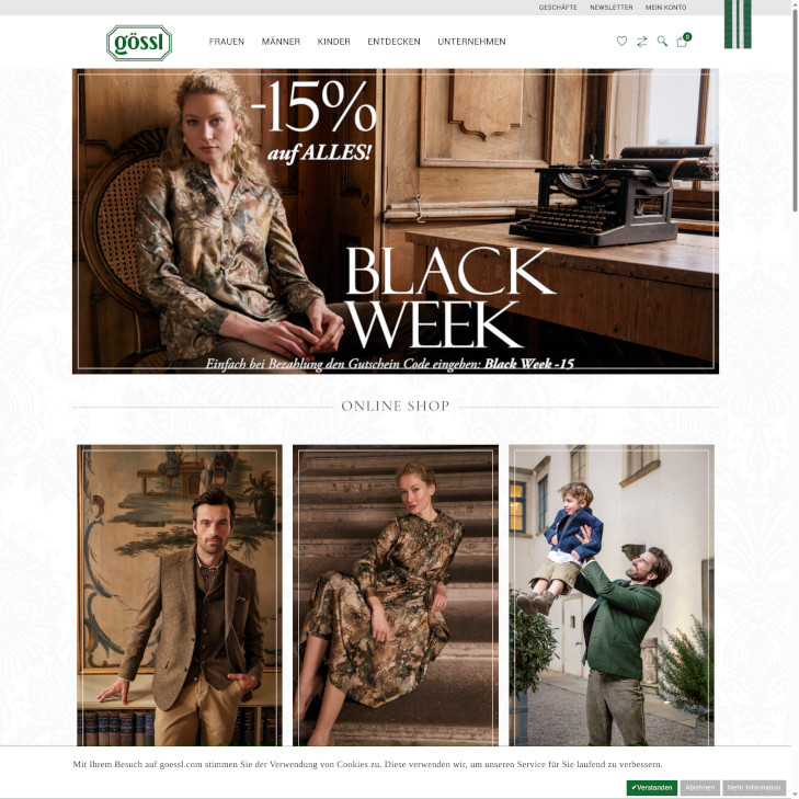 Magento Shop von Gössl GmbH